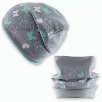 Комплект детский AGBO W18 1452 KJ MOTYLKI (двойная)+(снуд двойной)