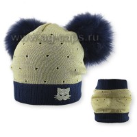 Комплект детский AMAL 418 DZ-28 (двойная вязка)+(снуд двойной) Комплект детский AMAL 418 DZ-28 (двойная вязка)+(снуд двойной)