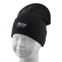 Шапка детская унисекс SELFIE CZmd LPT SWR BLACK 220382 H-2 (двойной трикотаж) U