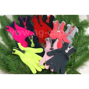 Перчатки детские MARGOT BIS 420 FUNNY ZIP (на флисе на пальцах одинарные) - Фото