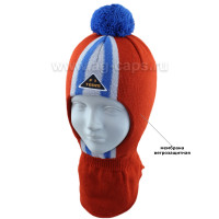 Шапка-шлем детская AGBO 421 4656/52-54 RUPERT (на хлопковой подкладке+утеп.SUPERWARM)