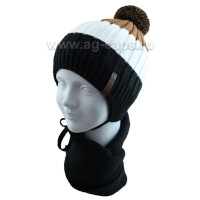 Комплект детский AGBO 422 5631 HARY (на хлоп. подкладке+утеп. SUPERWARM)+(снуд одинарный)